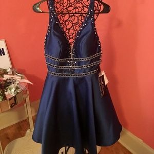 Navy Blue Homecoming Dress